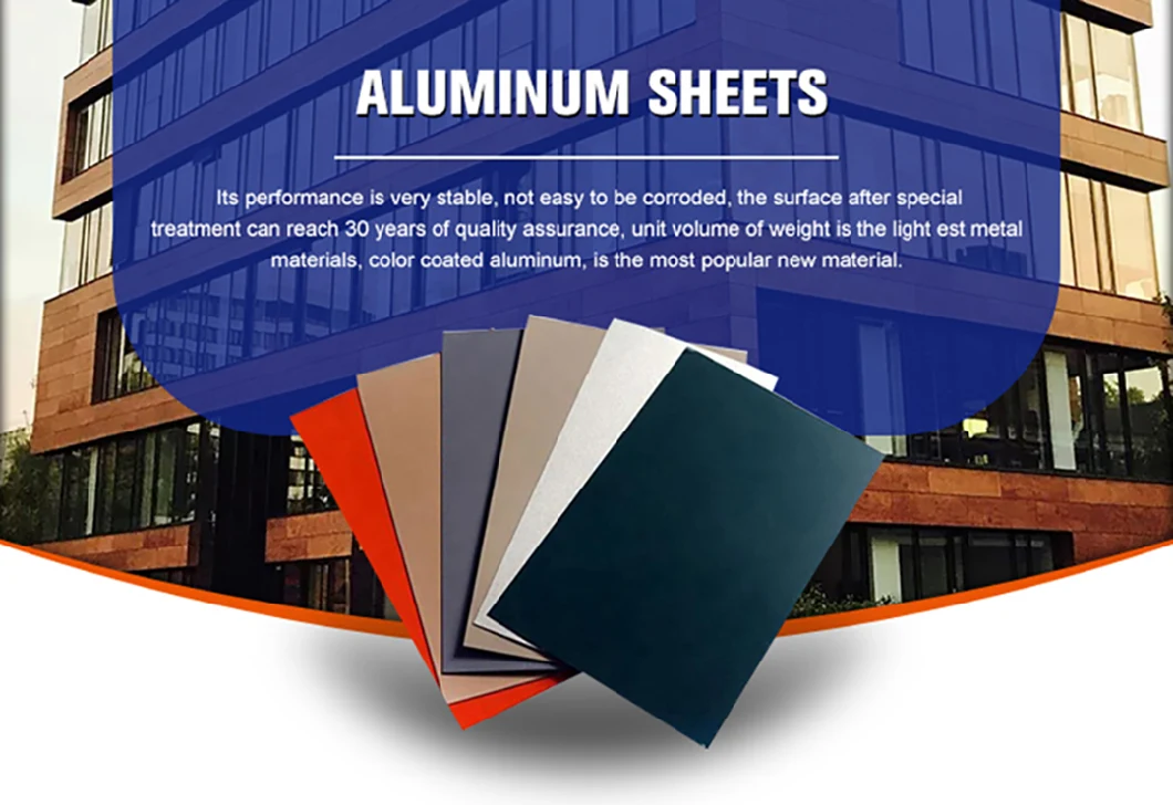 Factory Wholesale Embossed Painted Aluminium Roofing Sheet Prepainted Coated PE/PVDF Ral Alloy Color Coated Aluminium Sheet AA1100-H14